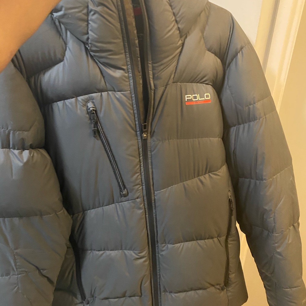 Grey polo men coat
